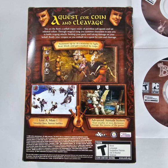 The Bard's Tale 2005 PC Game CD-Rom *MISSING A DISC* - Picture 6 of 8